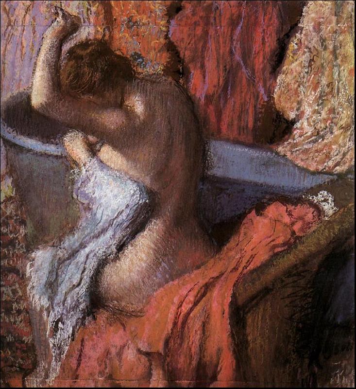 Seated Bather Drying Herself, Edgar Degas